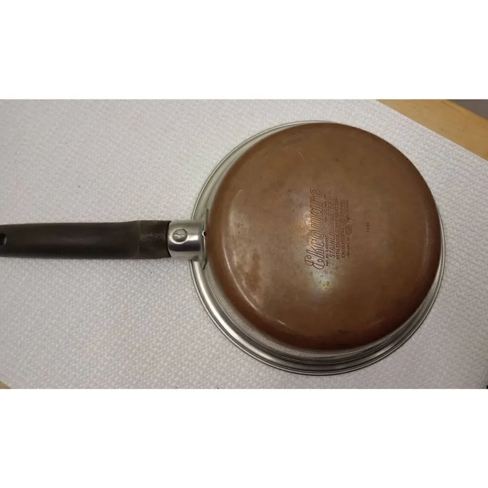 Vintage ekcoware aluminum and copper 6 in. frying pan